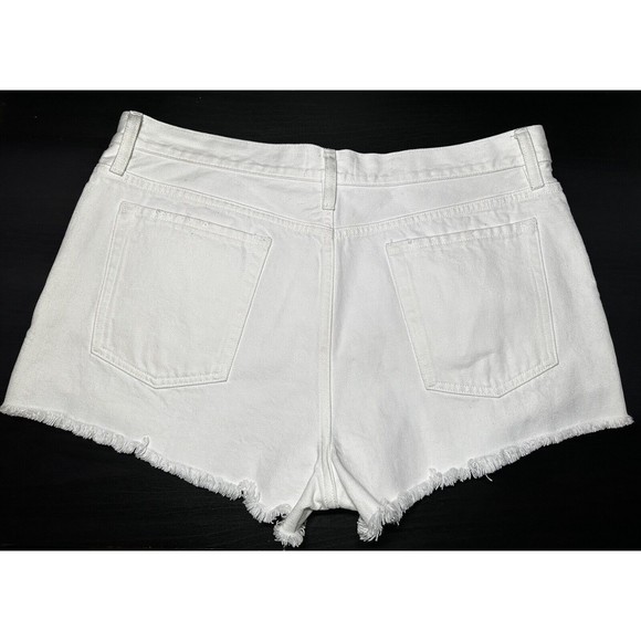 FRAME Front Cuff Short Women's Denim White Cotton SHORTS Style: FCSH171 Size 31 - Picture 5 of 12